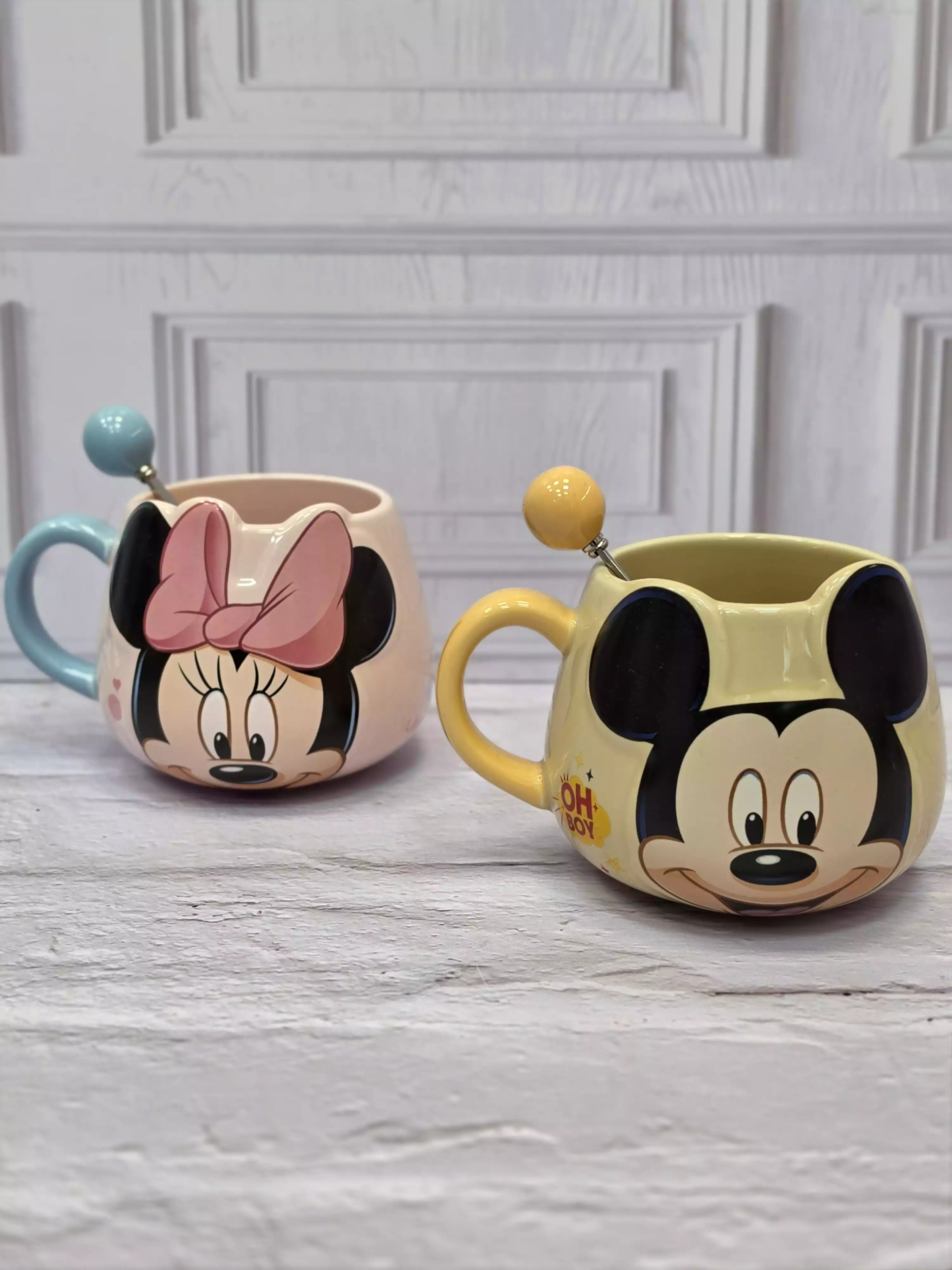 ماگ دیزنی سرامیکی میکی و مینی موس (Disney) - نارنجی