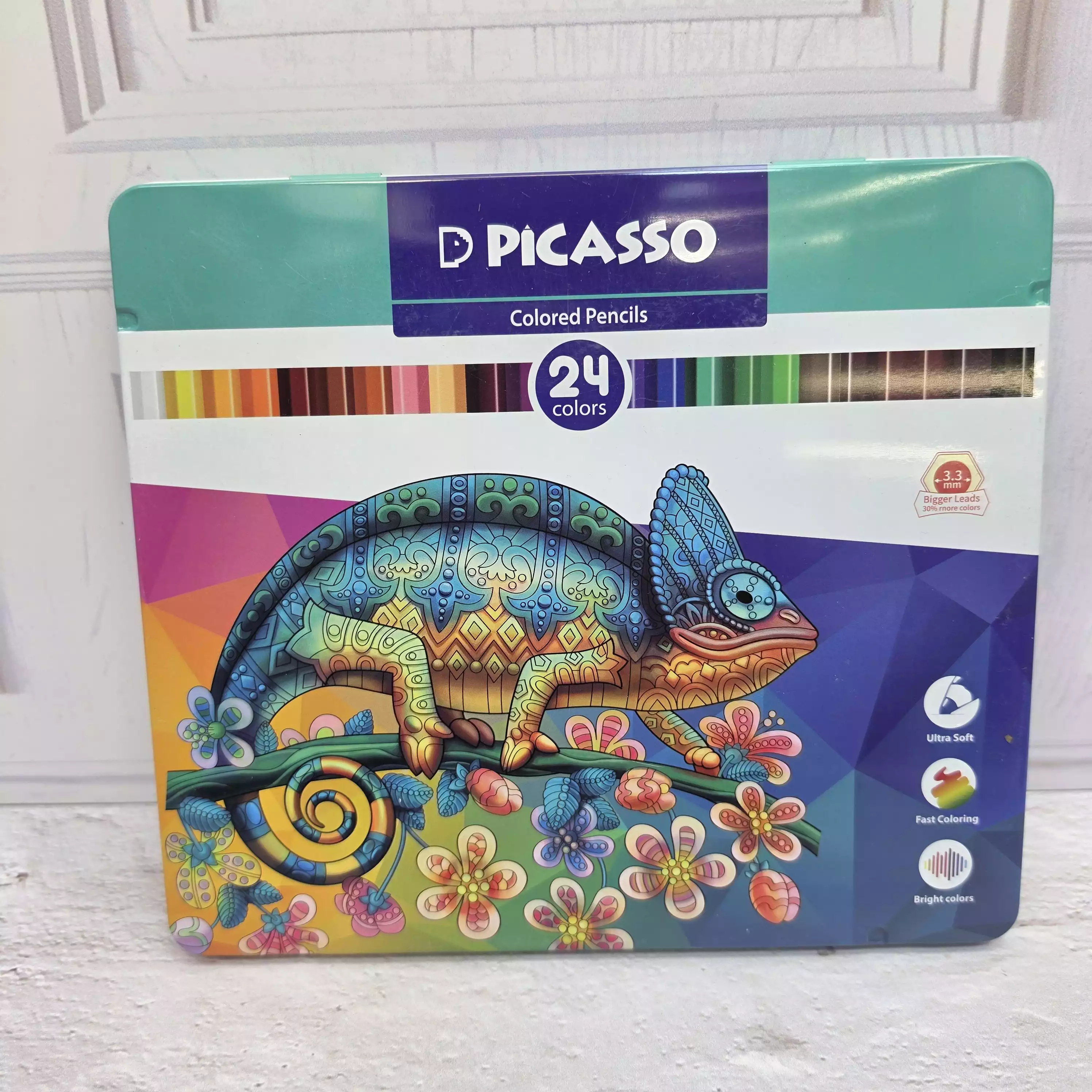 مداد رنگی 24 رنگ پیکاسو جعبه فلزی (PICASSO)